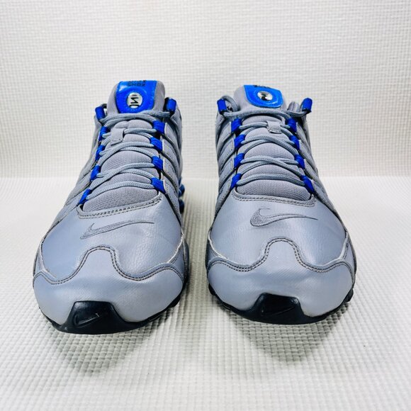 Nike Shox Sneakers 378341-014 Grey Racer Blue Men’s 12 US Athletic Shoes - Picture 3 of 12